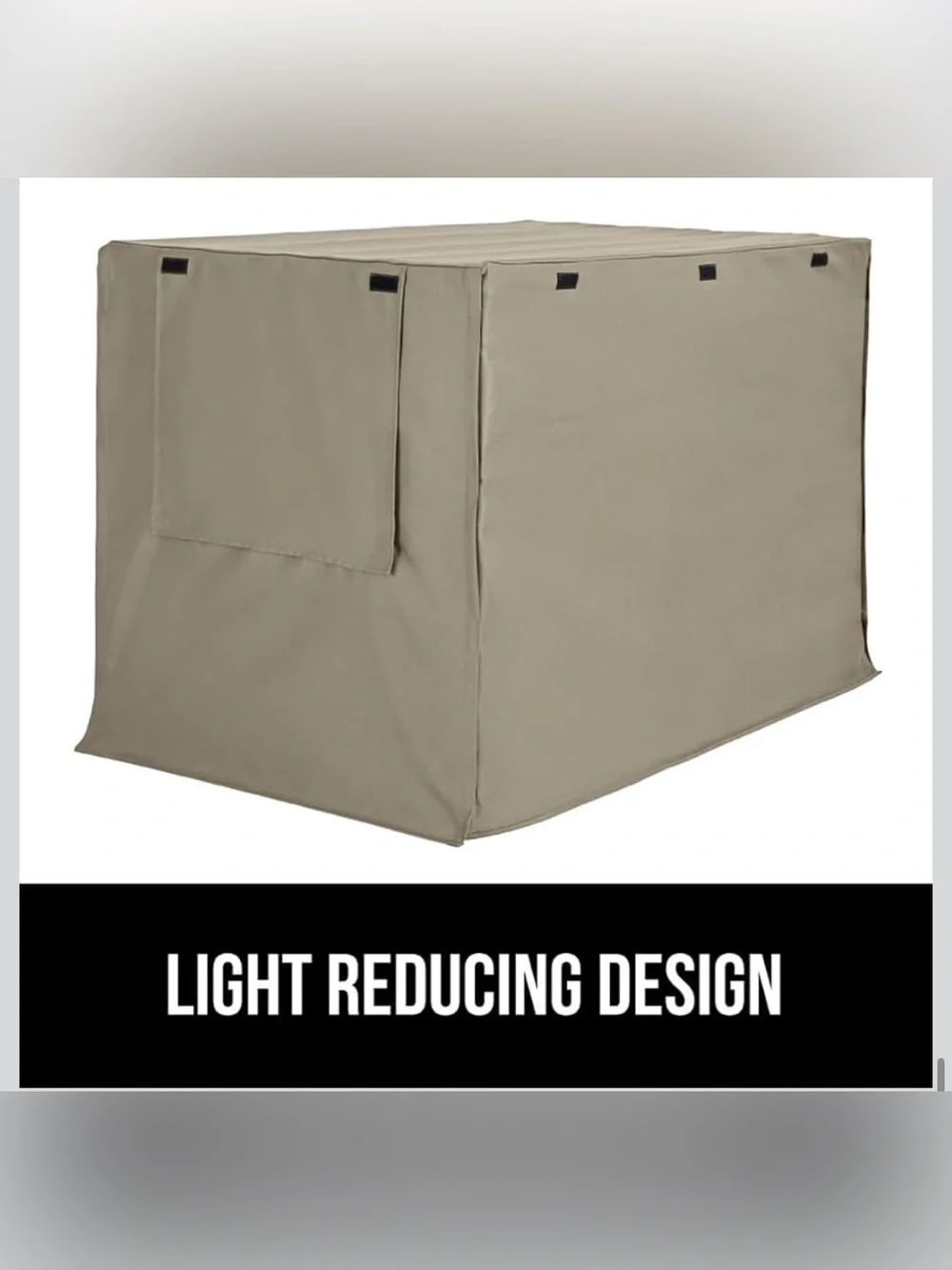 New Open Box Taupe GORILLA GRIP Dog Crate Cover ONLY 23”x36”x25”